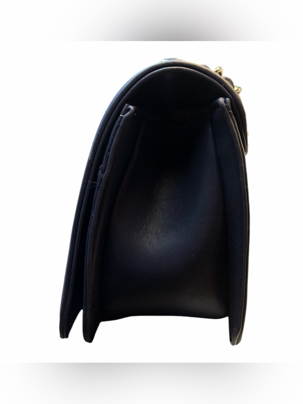 Badgley Mischka Denim Diamond Quilted Crossbody / Pearls on Strap NWT MSRP $159 - Picture 5 of 6